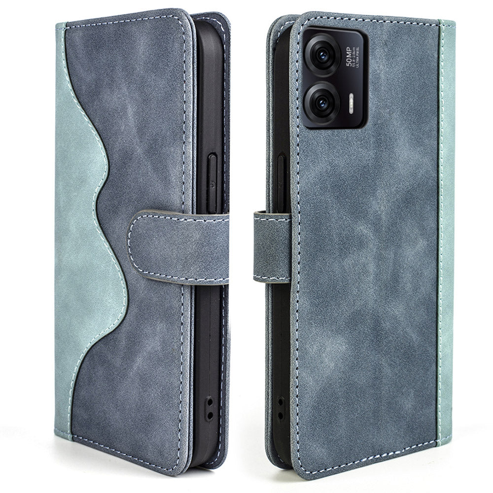 Phone Case For Motorola Moto G73 5G Dual Color Splicing Wallet Stand PU Leather Protective Phone Cover Phone Case For Motorola Moto G73 5G Dual Color Splicing Wallet Stand PU Leather Protective Phone Cover